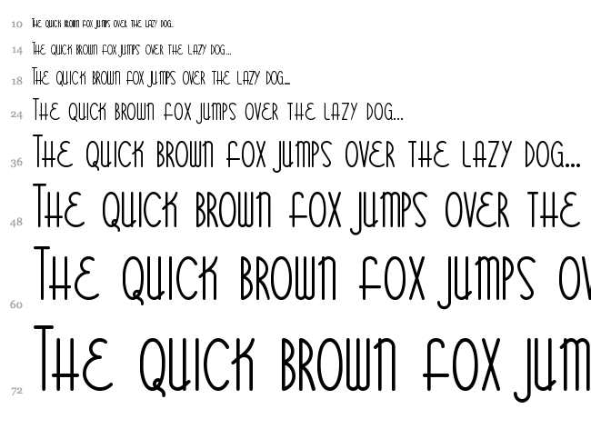 Bittersweet NF font waterfall
